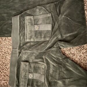 Juicy Couture Olive Green Velour Track Pants